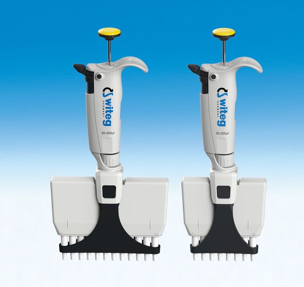 Mikroliter-Pipette WITOPET premium variabel, 20.0-300 µl 8 Kanäle