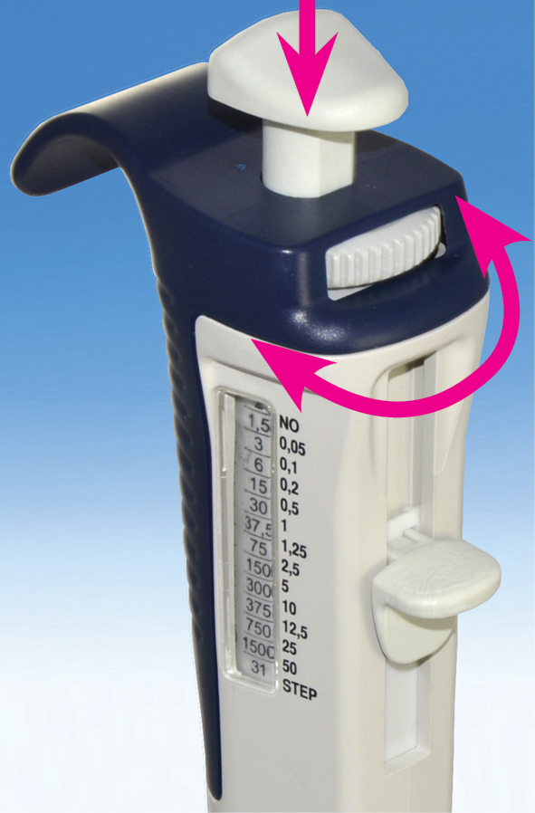 Stepper-Pipette Witopette plus Volumenbereich 1 -5 000 µl