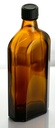 Meplatflaschen, 250 ml, Braunglas,  DIN-Gewinde, komplett mit Schraubkappe,    
