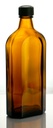 Meplatflaschen, 500 ml, Braunglas,  Gewinde PP28, komplett mit Schraubkappe,    