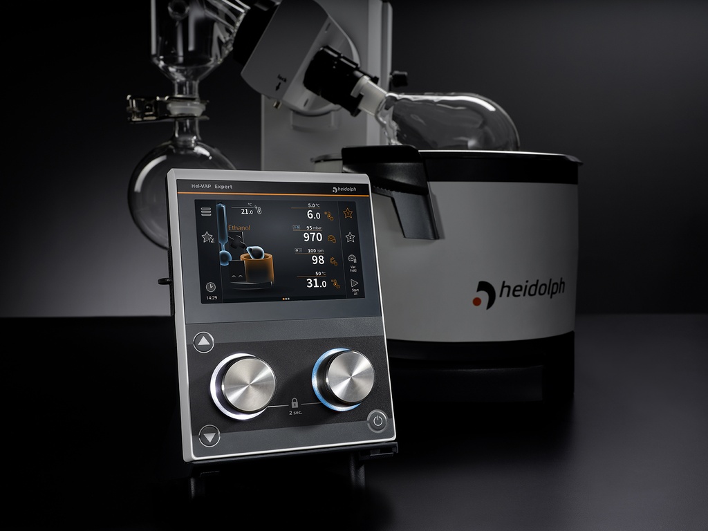 Heidolph Hei-VAP Expert Control Motorlift-Modell mit G6B beschichtetem Vertikalkühler