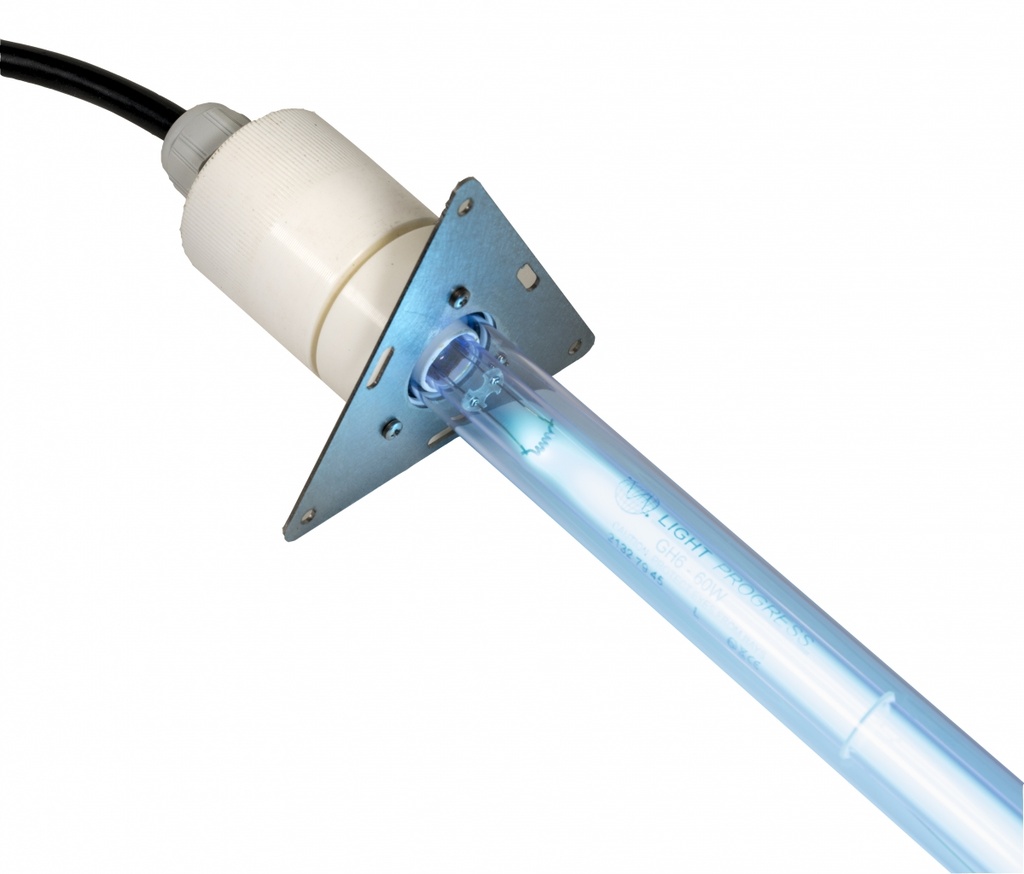 UV-C Stablampe mit Edelstahl Flansch - 25W - UV-LIGHT 532mm Länge (IP 65)