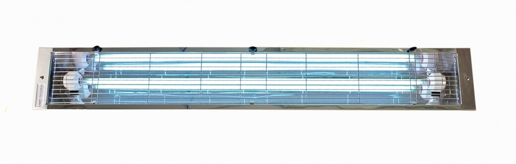 UV-C Direktbestrahlungsgerät für Decke oder Wand - 40W HO (Schutzgitter inbegriffen) (598 x 103 x 156mm) (IP55)