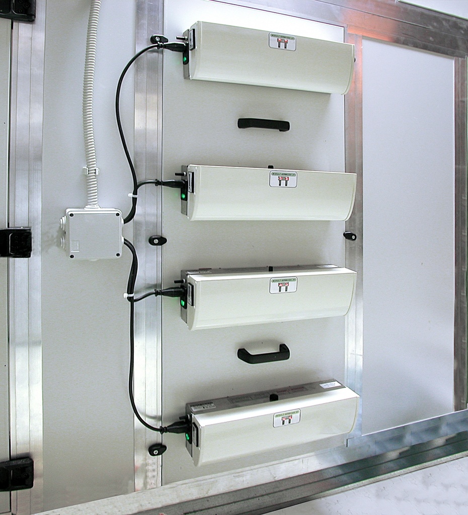 Geflanschtes UV-C-Keimtötungsmodul für Kanäle oder Lüftungsgeräte - Länge der Lichtquelle: 382mm - 2 x 60W-HO - (IP55)
