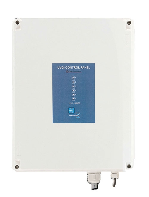 Keimtötendes UV-C-Modul aus Edelstahl für Kanäle und Lüftungsgeräte - 73 x 600 x 496mm - 6 x 40W-HO - (IP55)