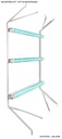 UV-C-Gerät zur Luft- und Oberflächenentkeimung, eingebaut in Edelstahl mit seriellem Anschluss | 75W-HO - 986 x 65 x 96mm - IP55 | UL LISTED