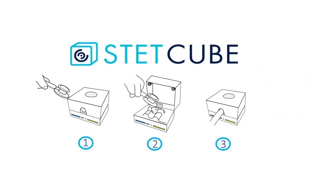 STET CUBE - Tischgerät zur Desinfektion von Stethoskopen 