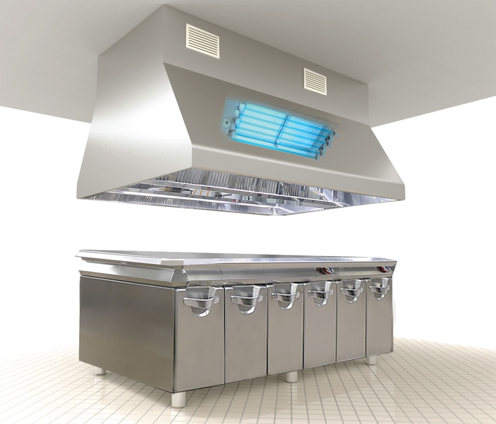 UV-SMELL-SQ 4/40H | Gestell mit UV-Lampen mit rechteckigem Rahmen -SS.304 -4x40W (594 x 253 x 140mm) (IP55)