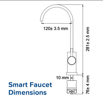 Acuva™ Eco NX-Silver UV-LED Wasserreiniger mit Smart Faucet - Advanced Pre-Filter - DC 12V