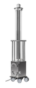 UV-PENTALIGHT5/120-RCD | Edelstahl-UV-C-Gerät für direkte Bestrahlung - Doppellampe - 4 Räder - 120W-HOX5-Lampe