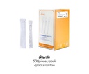 3 mL Graduated Pasteur Pipette‚ Single Scale‚ Length 155 mm ‚ Full Volume 7 mL‚ Plastic/Paper Individual Packing‚ Clear‚ Sterile 500 pieces/pack‚ 4packs/carton