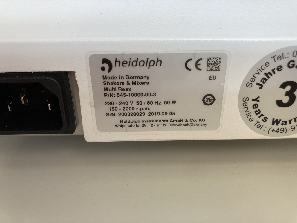 Heidolph Multi Reax   Reagenzglasschüttler kreisförmig vibrierend (DemoGerät)