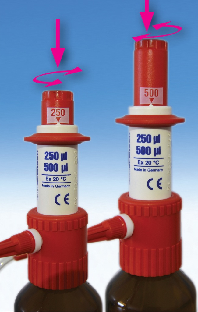 Flaschenaufsatz-Dispenser Minispensor, blau