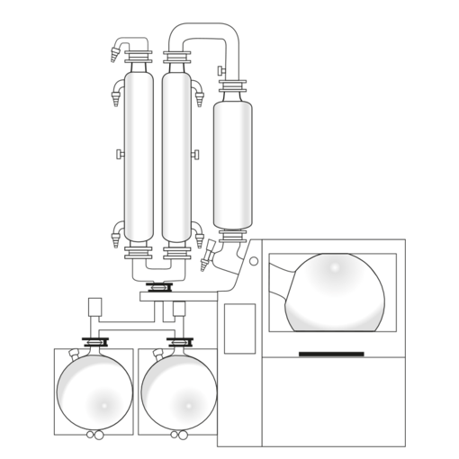 Heidolph Hei-VAP Industrial B - Glassatz A2C Großrotationsverdampfer 20 L