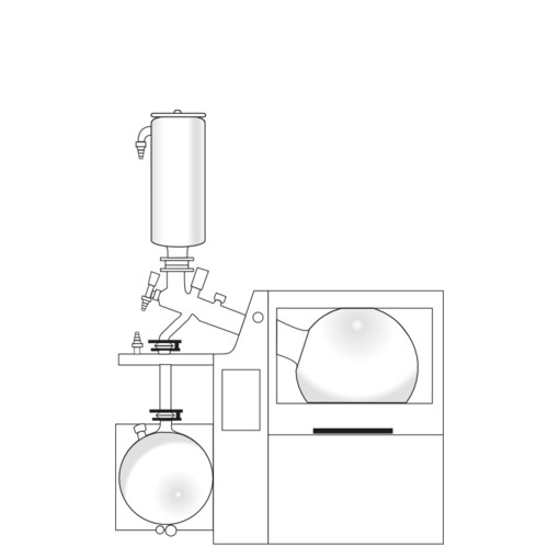 Heidolph Hei-VAP Industrial B - Glassatz K Großrotationsverdampfer 20 L
