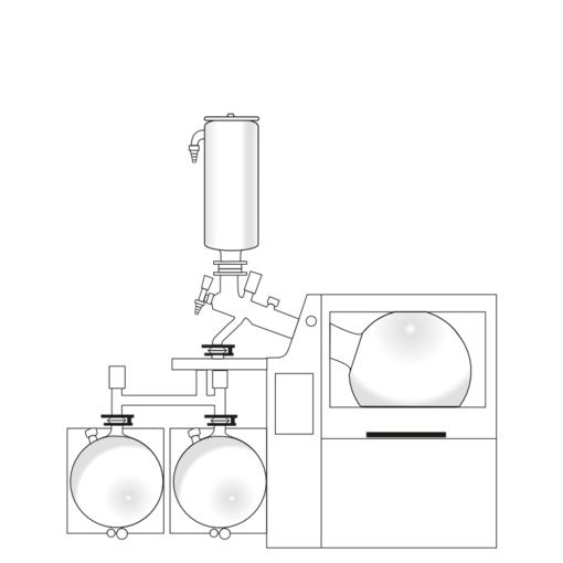 Heidolph Hei-VAP Industrial B - Glassatz KC Großrotationsverdampfer 20 L