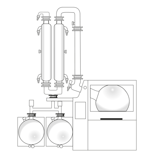 Heidolph Hei-VAP Industrial Glassatz A1C Großrotationsverdampfer 20 L