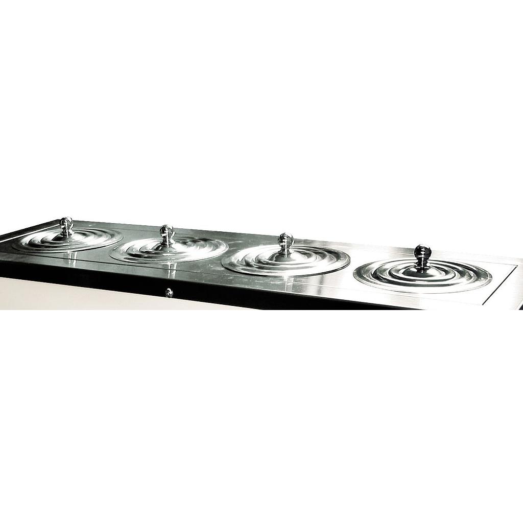 Lid with concentric ring cover set, EBC100, stainless steel, for all WEB models