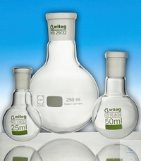 (0 601 250 E) Mittelhals-Rundkolben 250 ml, NS 19/26,  DIN 12348, 85 x 140 mm, Economy    