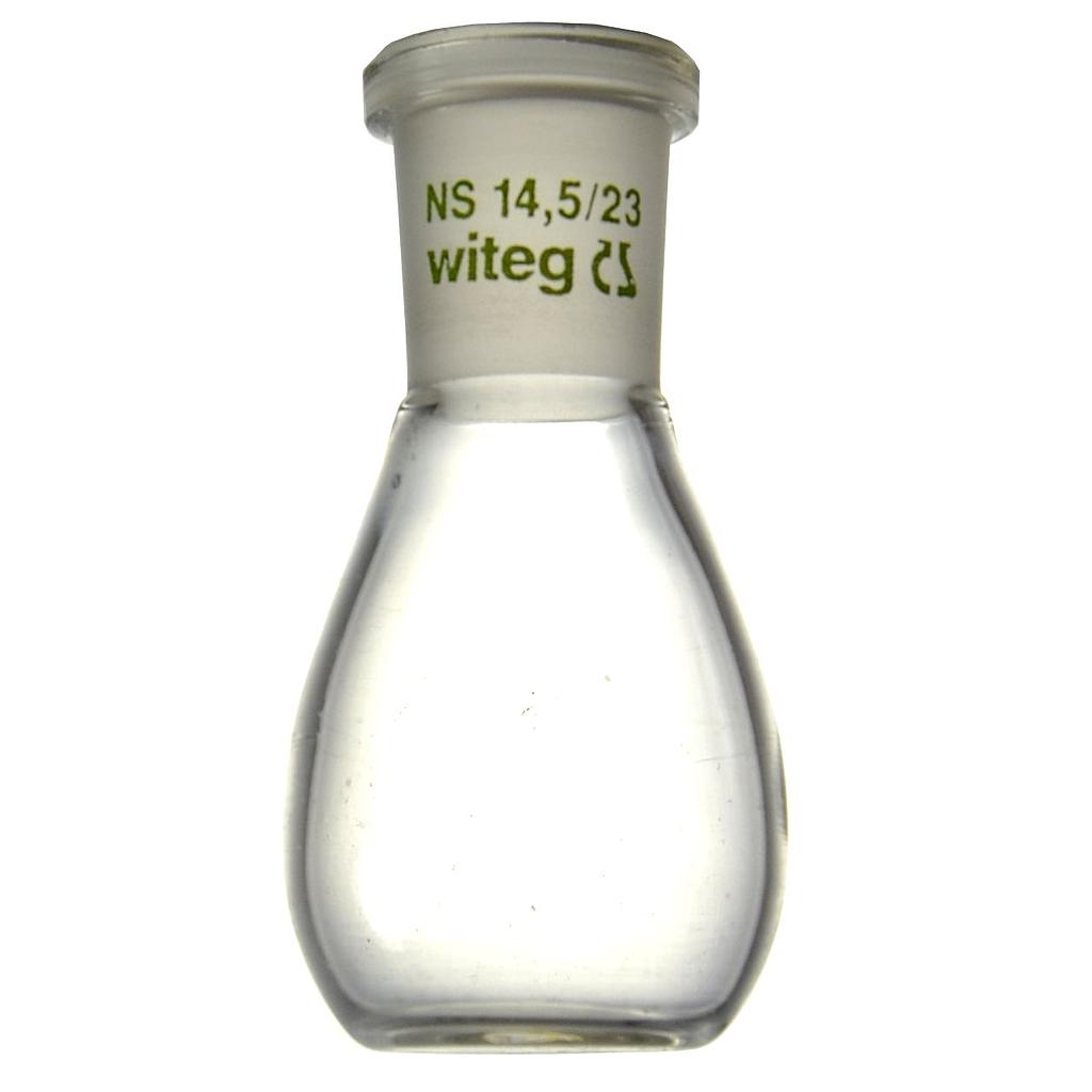Flask, pear shaped, 12 ml, ST 19/26,  centered, Preciso, flat bottom,  pack = 10 pcs.