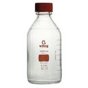 (5 526 100 RO) Laborflaschen 100 ml, GL 45, Borosilikatglas 3.3,  rot graduiert (Color-Code), entspricht ISO 4796,   Schraubkappe und Ausgießring aus PP    