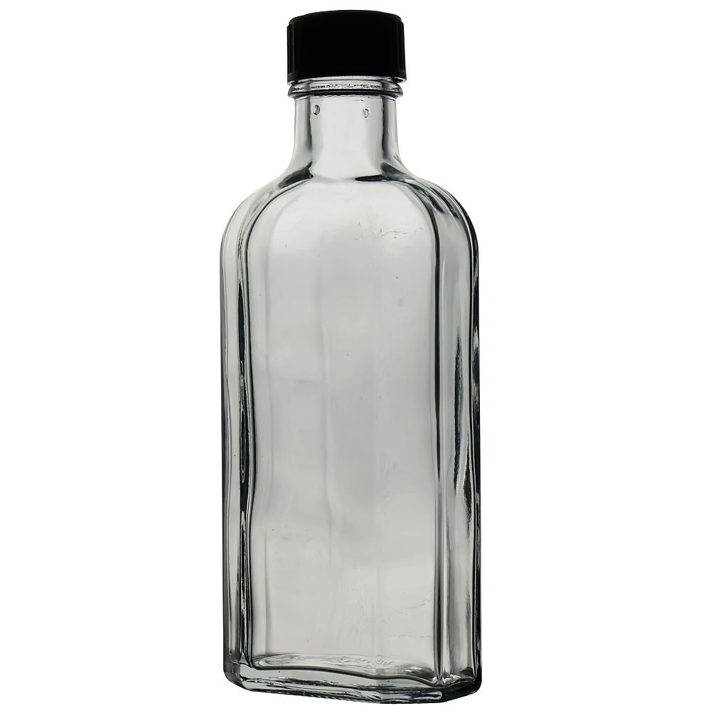 Culture bottles, Meplat, 100 ml, clear glass,  with DIN-screw thread, complete with screw cap,  Pack = 60 pcs.