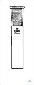 Langschliffhülse NS 14/35, A-Ø 17 mm,  Länge 120 mm, Wandstärke 1,8 mm