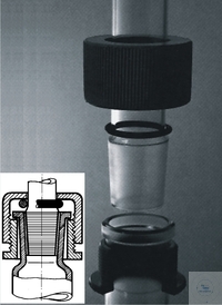 "SUPERFIX" - Safety devices,  ST 34/35 - 34/45, complete with cap, white,  inner part of thread cone and clamping-O-ring,   pack = 5 pcs.  