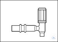 Taps for bottles, cone ST 19/26, plug  ST 14,5, bore: 2,5 mm