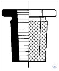 Übergangsstück in Stopfenform,  Kurz-Übergangsstück, Kern NS 45/40,  Hülse NS 29/32, DIN 12257