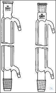 Davies-Kühler, Kern und   Hülse NS 19/26, Mantellänge 160 mm,  VE = 2 Stück