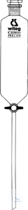 Scheidetrichter, 100 ml, zyl.  ungrad., Boros., NS-PTFE-  Hahnküken, Bohrung 2,5 mm,  NS-PE-Stopfen, NS 19/26   VE = 2 Stk.
