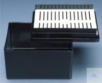 FÄRBETROG UND LAGERBOX,POM,  FÜR 25 OBJEKTTRÄGER,  100 X 87 MM, HÖHE 51 MM,  VE = 5 STUECK 
