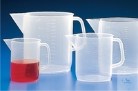 (7 017 204) Messbecher mit Henkel und Ausguss  2000 ml, erhaben graduiert, transparent  zylindrisch