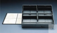 LAGERBOX MIR 4 EINSÄTZEN, PS,  192 X 169 MM, HÖHE 39 MM,  VE = 3 STUECK 