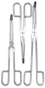 (8 399 002) SCHMELZTIEGELZANGEN, EINF. GEBOGEN,   LÄNGE 220 MM  