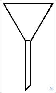 (5 550 120 B) Trichter, mit kurzem Stiel A.D. 16 mm,  Borosilikatglas, 125 mm