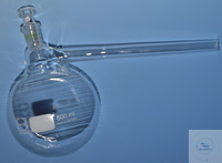 Retorten, 500 ml, Borosilikatglas,  mit Tubus und eingeschl. Stopfen