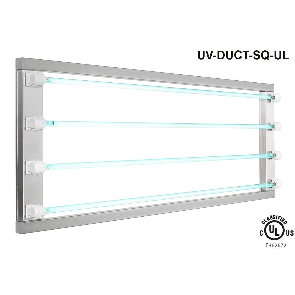 UV-DUCT-SQ4/40H-CS Stainless steel UV-C germicidal module for ducts and air handling units - 73 x 450 x 496mm - 4 x 40W-HO - (IP55)