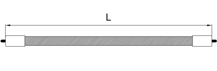 Germicidal lamp - 39W - single pin - (T5 x 846mm)