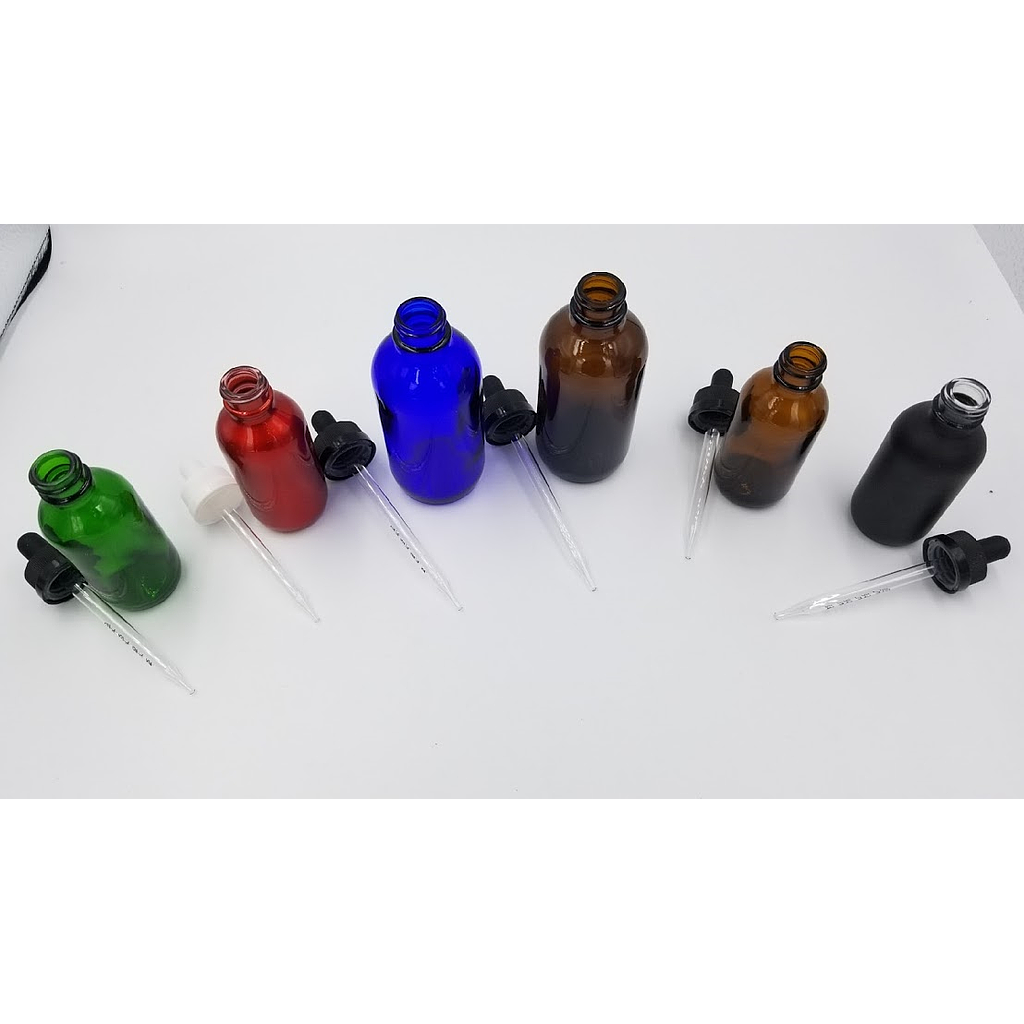 10ml Rundglasflasche schwarz matt single