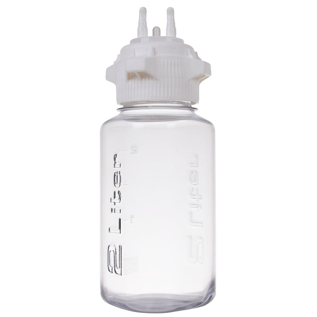 HPDE waste bottle 4000ml graduated, with overflow protection