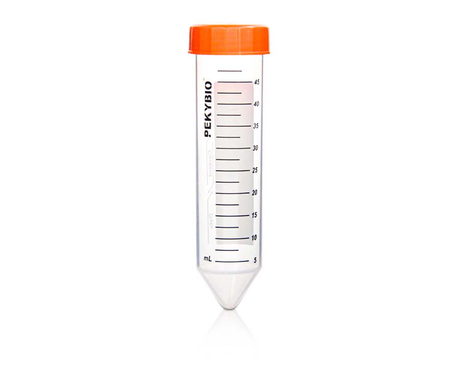 50 mL Zentrifugenröhrchen mit orangefarbener Schraubkappe mit Siegel, konischer Boden, nicht steril 25 Stück/Beutel' 20 Beutel/Karton