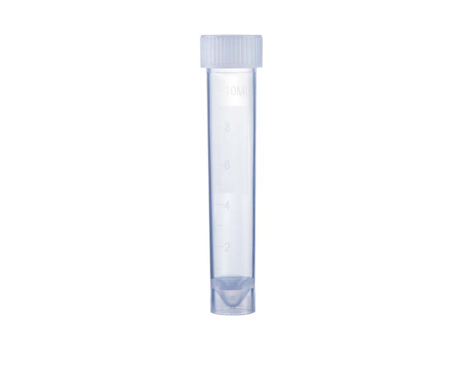 10 ml Graduated Transport Tube with Natural Seal Screw Cap‚ Separate‚ Conical Bottom‚ self Standing‚ Non-Sterile
100pieces/bag‚ 10bags/carton