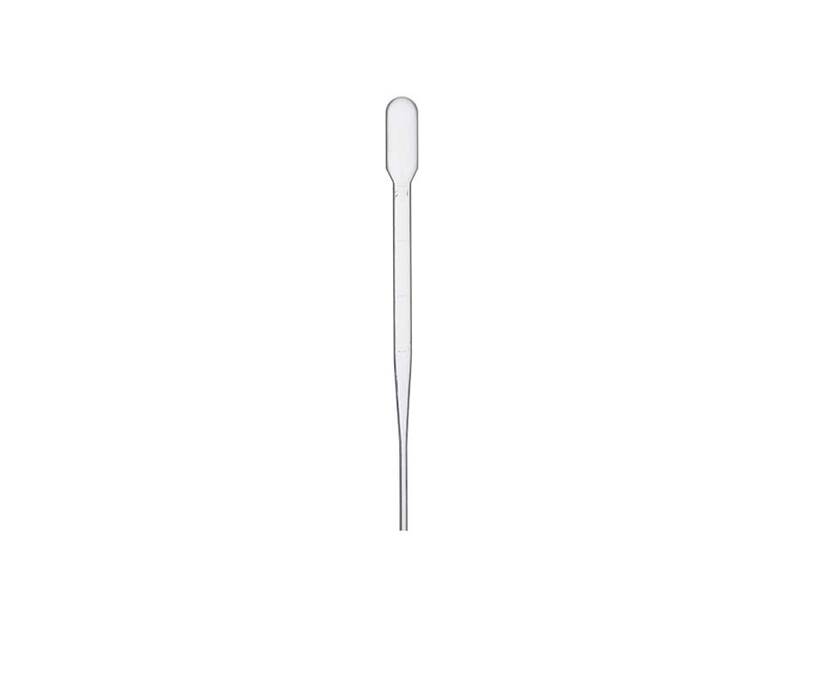 2mL graduierte Pasteurpipette' Einzelne Skala' Länge 155mm ' Volles Volumen 5mL' Großpackung' Klar' Unsteril500Stück/Packung' 10Packungen/Karton