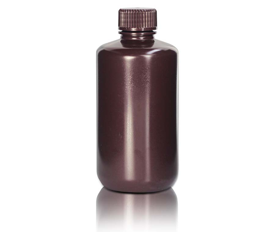 250mL HDPE-Reagenzienflasche und Deckel' Enghals' Bernstein' Unsteril20Stück/Beutel' 10Beutel/Karton