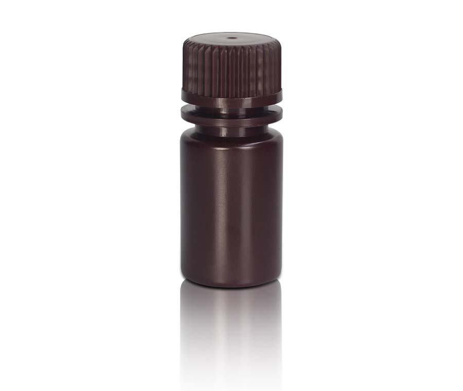 15 mL PP-Reagenzienflasche und Kappe' Weithals' Bernstein ' Unsteril100 Stück/Beutel' 10 Beutel/Karton