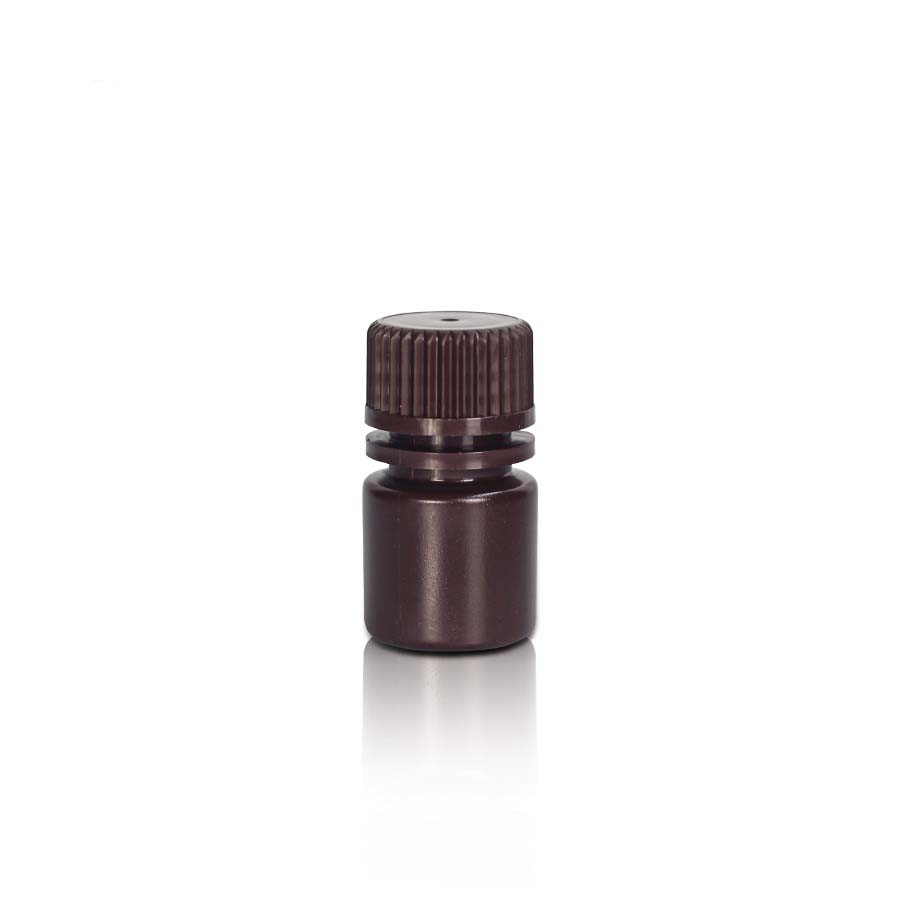 8 mL HDPE-Reagenzienflasche und Kappe' Weithals' Bernstein' Unsteril100 Stück/Beutel' 10 Beutel/Karton