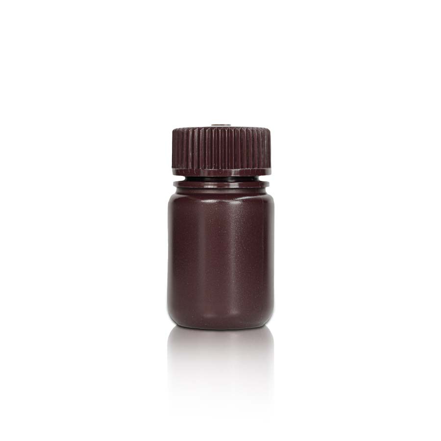 30 mL HDPE-Reagenzienflasche und Deckel' Weithals' Bernstein' Unsteril100 Stück/Beutel' 10 Beutel/Karton
