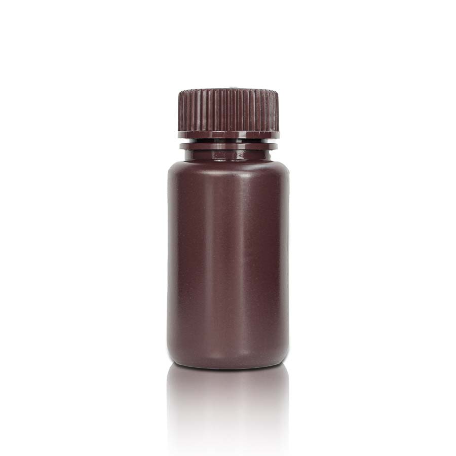 60 mL HDPE-Reagenzienflasche und Kappe' Weithals' Bernstein' Unsteril50 Stück/Beutel' 10 Beutel/Karton